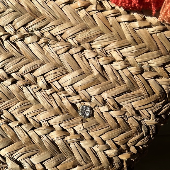 Flora Bella Straw Bag w/ orange & tangerine Fringe. So fun. Gently used. - Picture 5 of 7